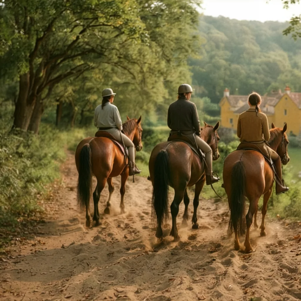 Balade à cheval en Dordogne, autour de Antonne-et-Trigonant
